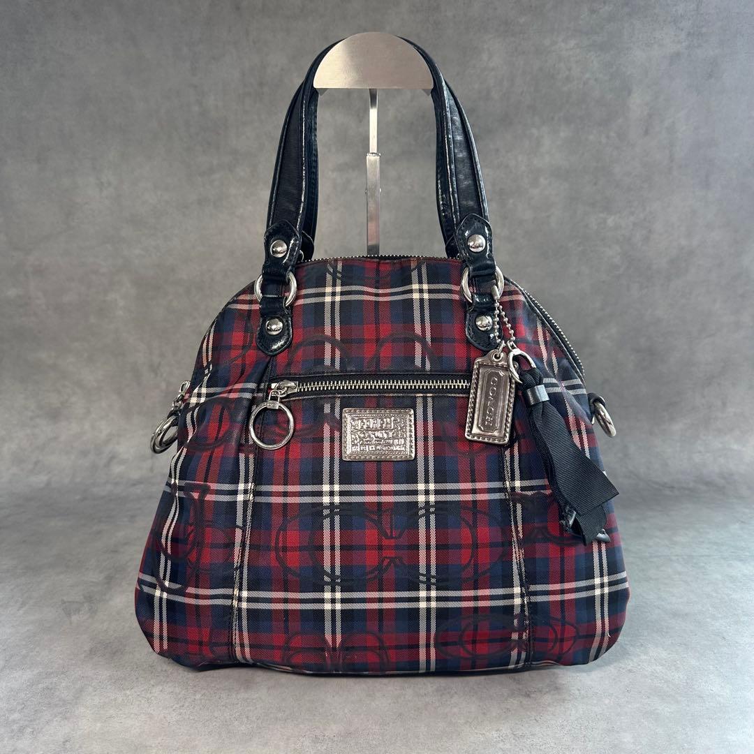 バッグ Y2K COACH Poppy Signature Check Handbag
