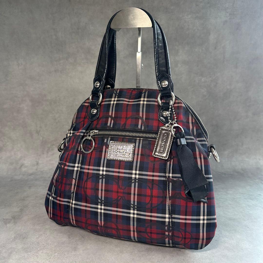 バッグ Y2K COACH Poppy Signature Check Handbag