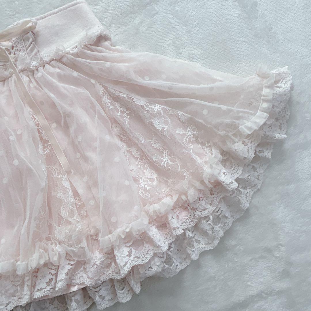 リズリサ　編み上げ　チュール　ドット　スカート　ミニスカート　平成　y2k