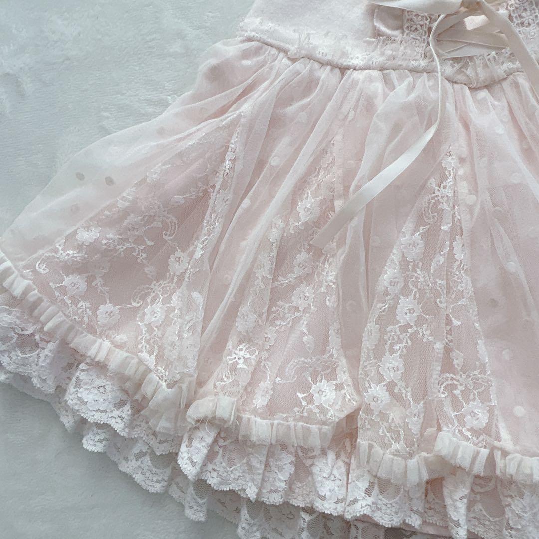 リズリサ　編み上げ　チュール　ドット　スカート　ミニスカート　平成　y2k