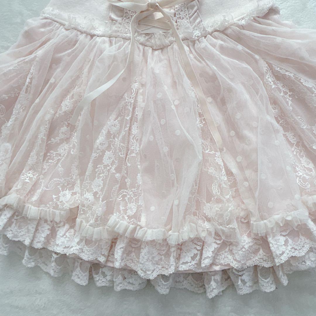 リズリサ　編み上げ　チュール　ドット　スカート　ミニスカート　平成　y2k