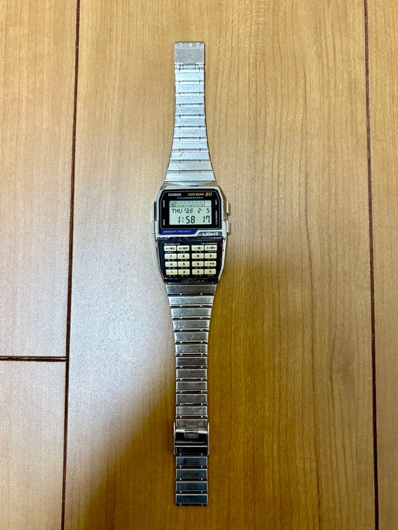 CASIO カシオ データバンクDBCー810 シルバー 電池交換済