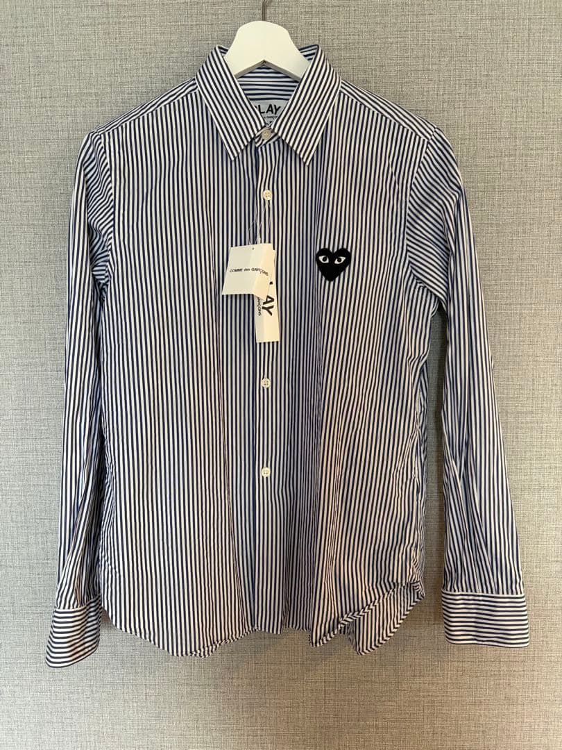 新品未使用⭐︎コムデギャルソン⭐︎プレイ シャツ ネイビーL