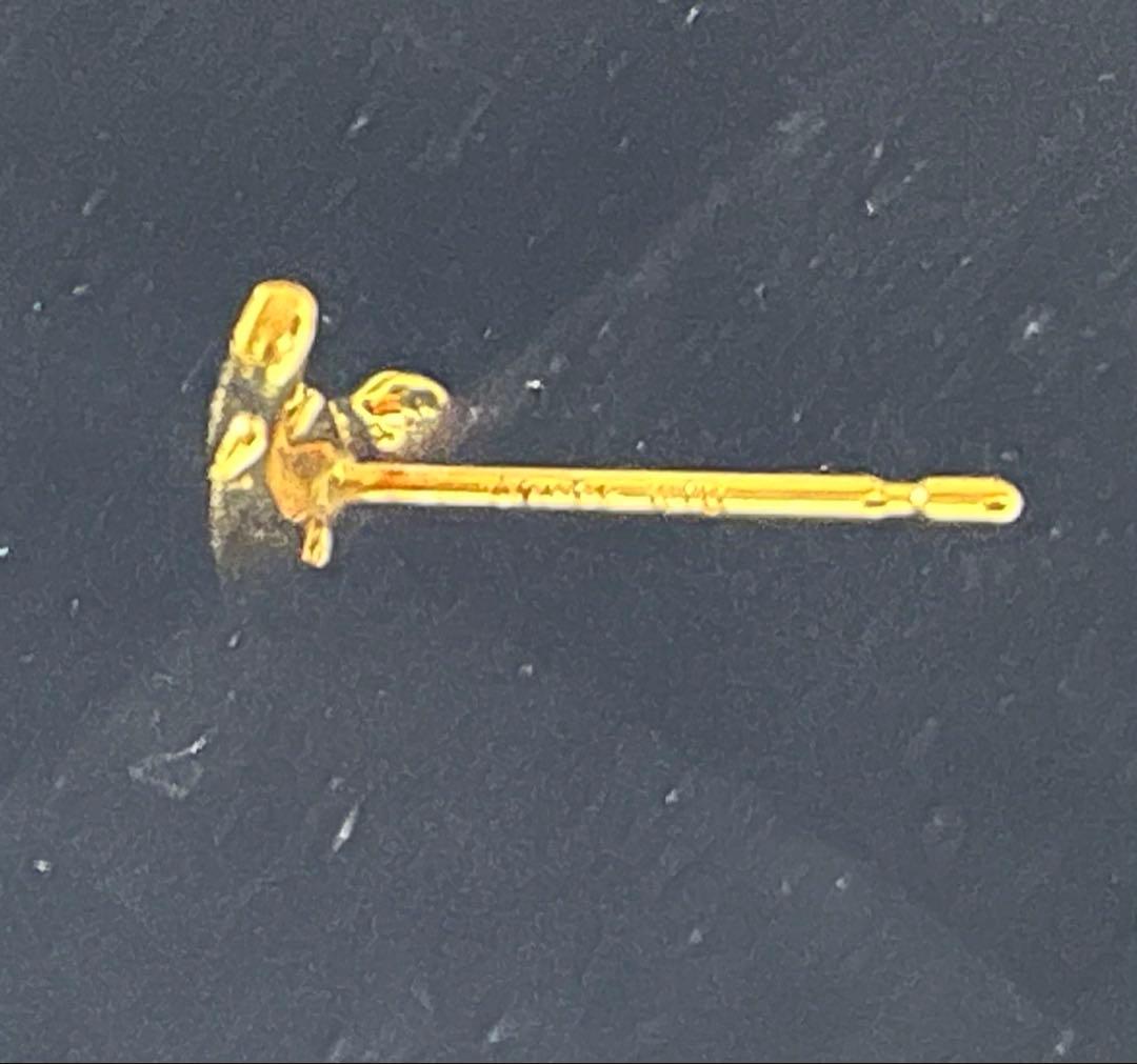 agete k18羽ピアス(片耳用)