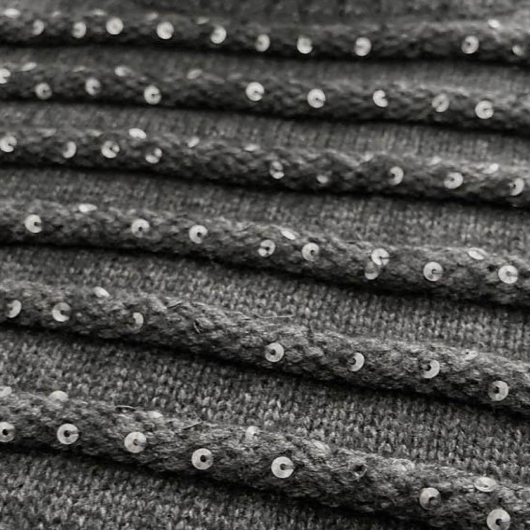 美品★スーパービューティー ニット ワンピース スパンコール ビジュー　カシミヤ