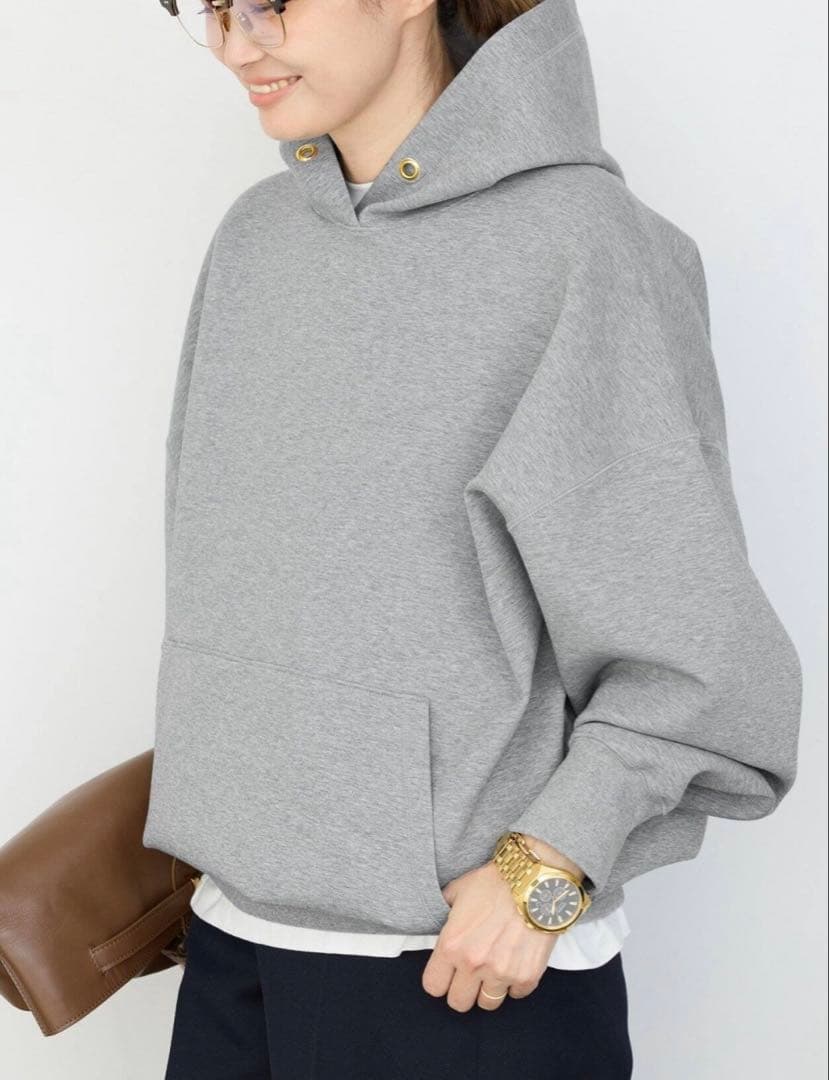 AP STUDIO EVERYDAY I LIKE オーバーサイズフーディ 灰