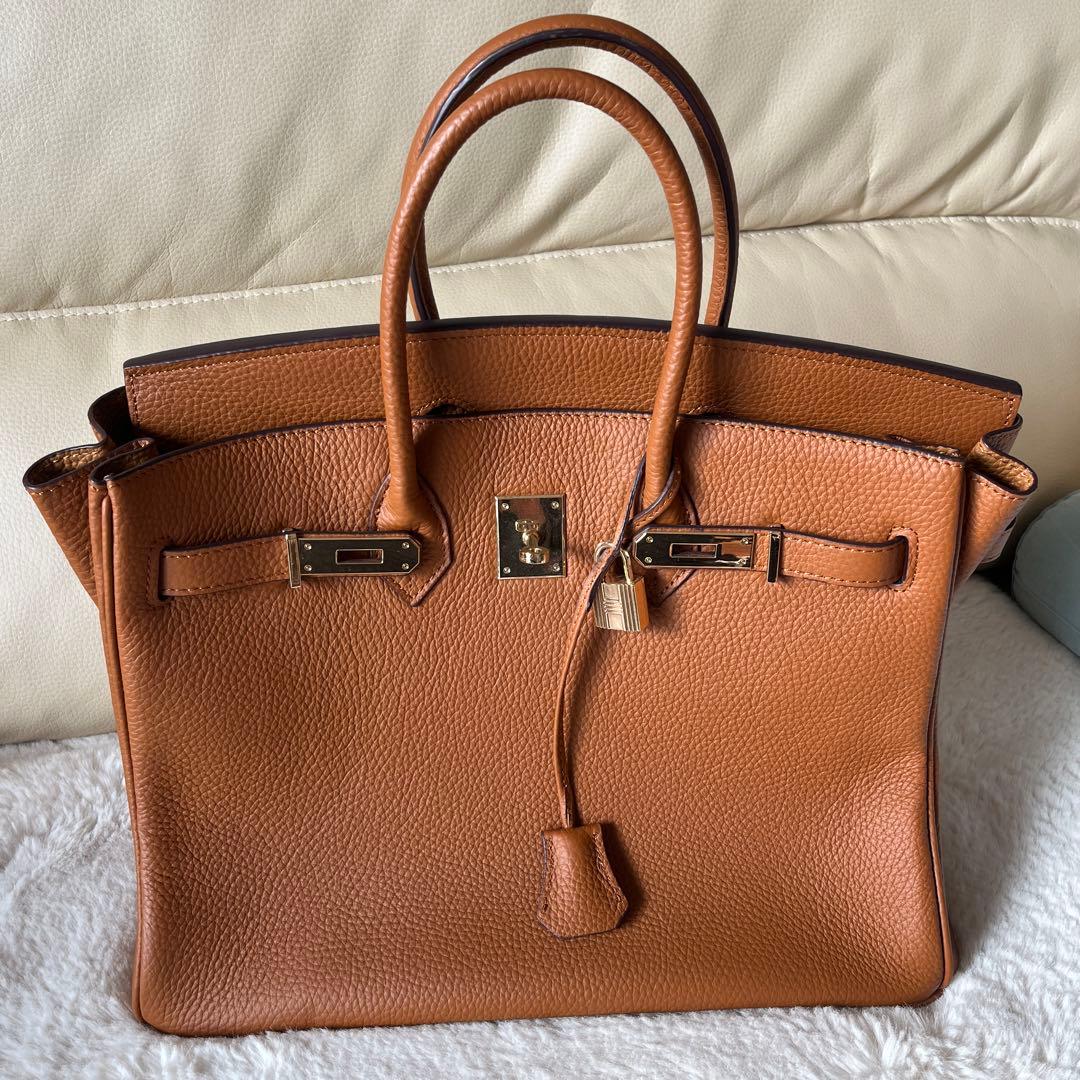 ハンドバッグ　キャメル