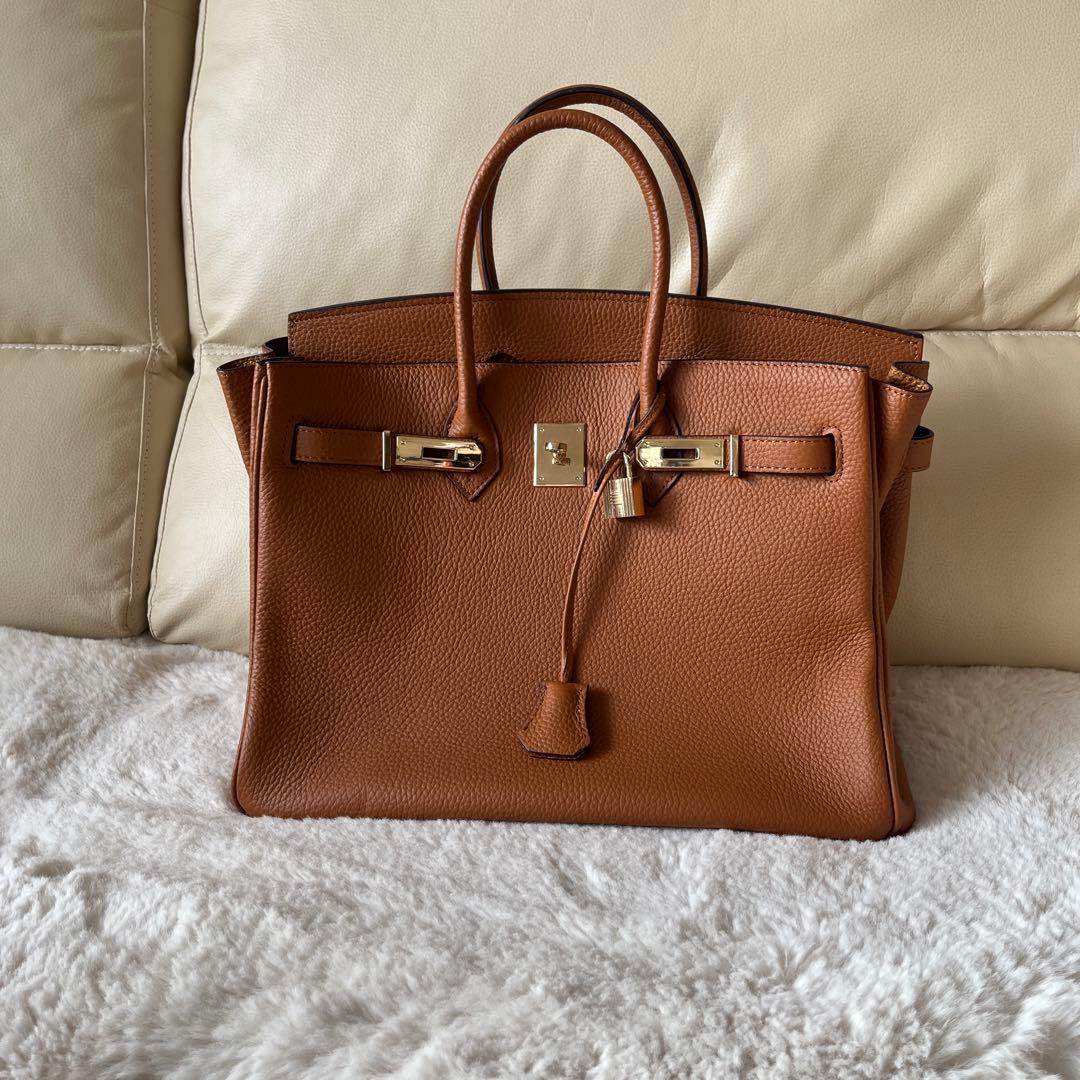 ハンドバッグ　キャメル