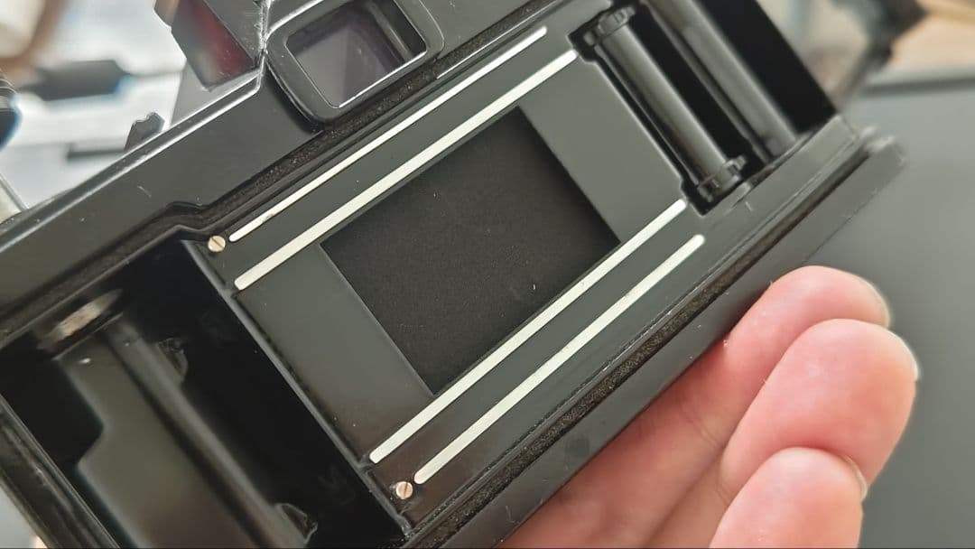 オリンパス OM-1プリズム、露出計OK 希少M-System銘50/1.8付き