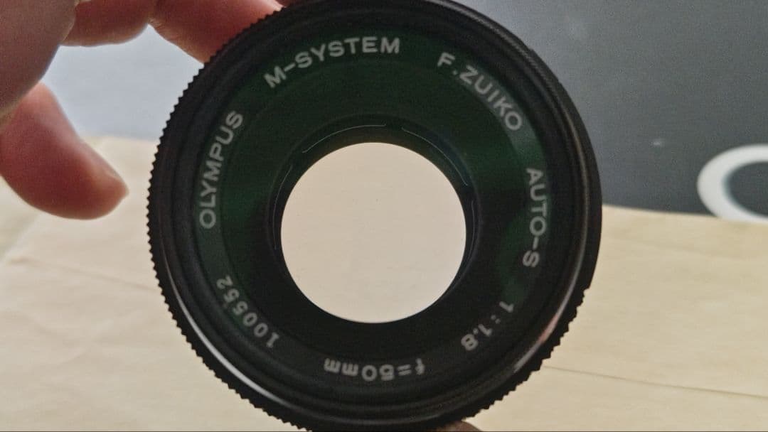 オリンパス OM-1プリズム、露出計OK 希少M-System銘50/1.8付き