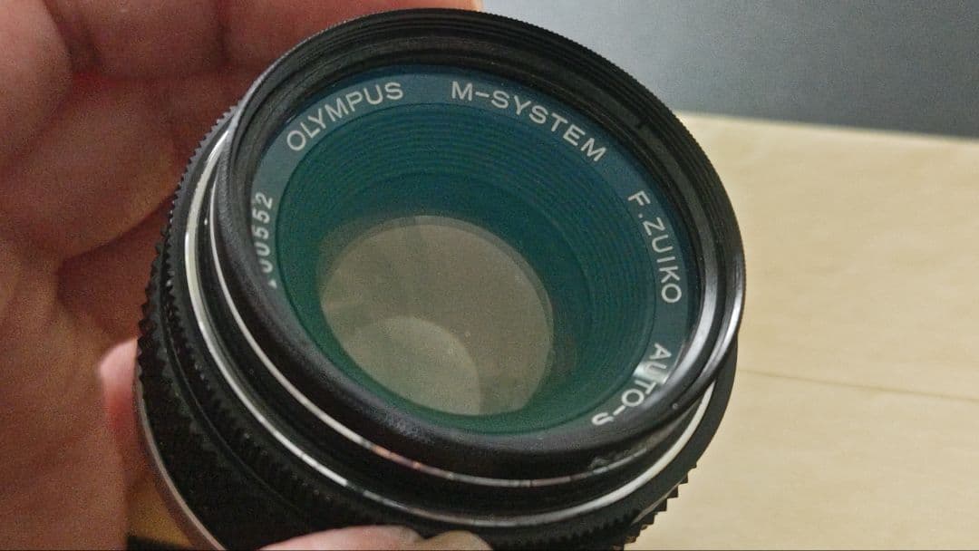 オリンパス OM-1プリズム、露出計OK 希少M-System銘50/1.8付き