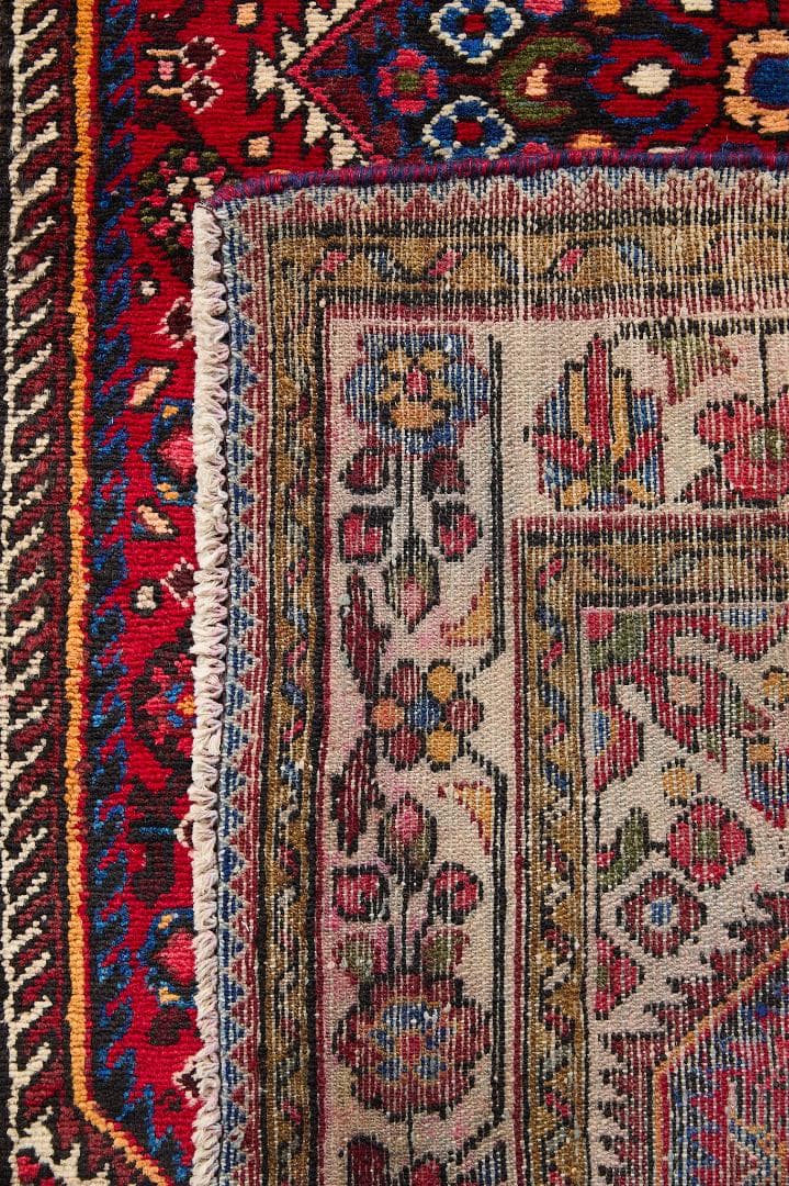 ヴィンテージラグ　ペルシャ絨毯　トライバルラグ（157×105cm）赤　青　黃