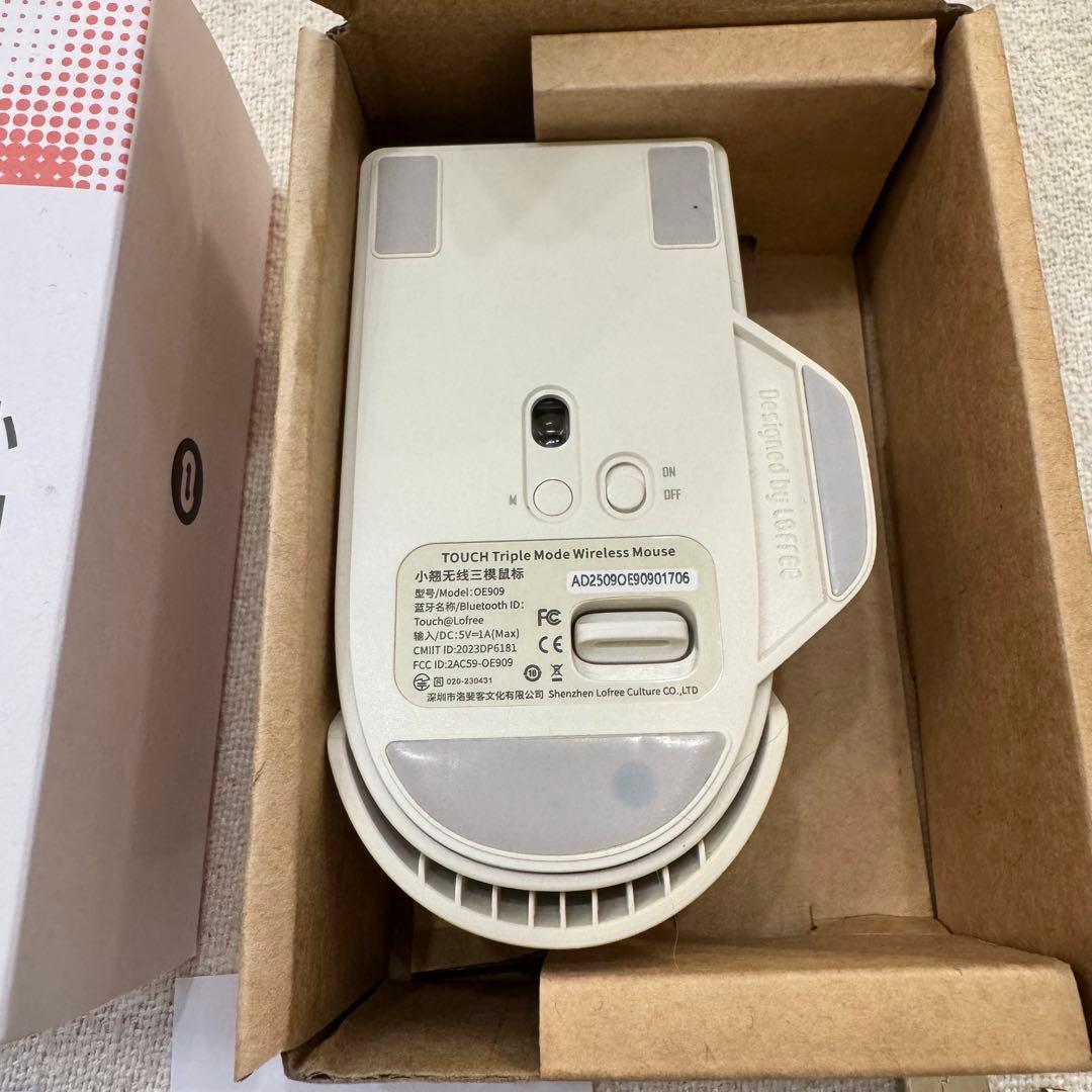 LOFREE Touch PBT ワイヤレスマウス Block ライトグレー