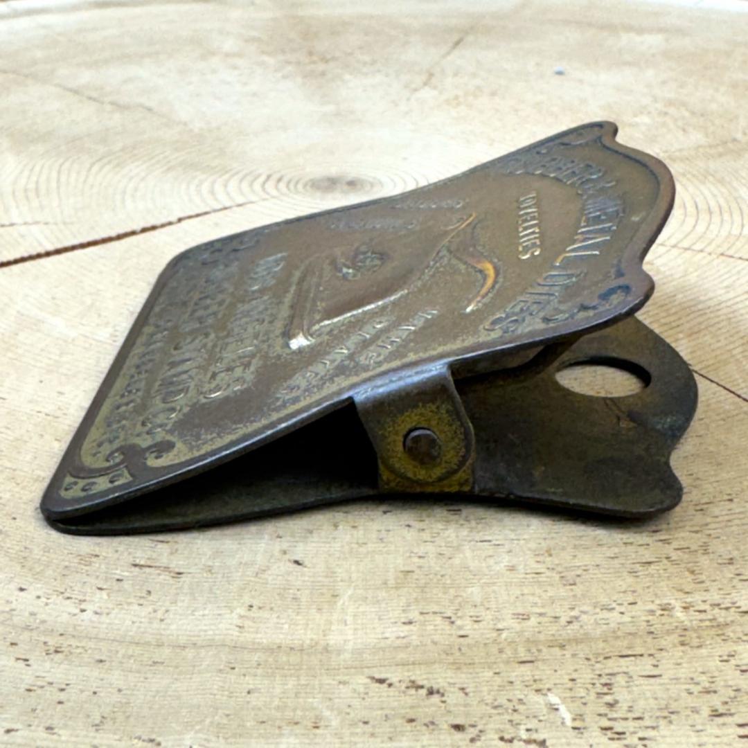 アドバタイジング クリップ ペーパークリップ レターホルダー 販促 アンティーク