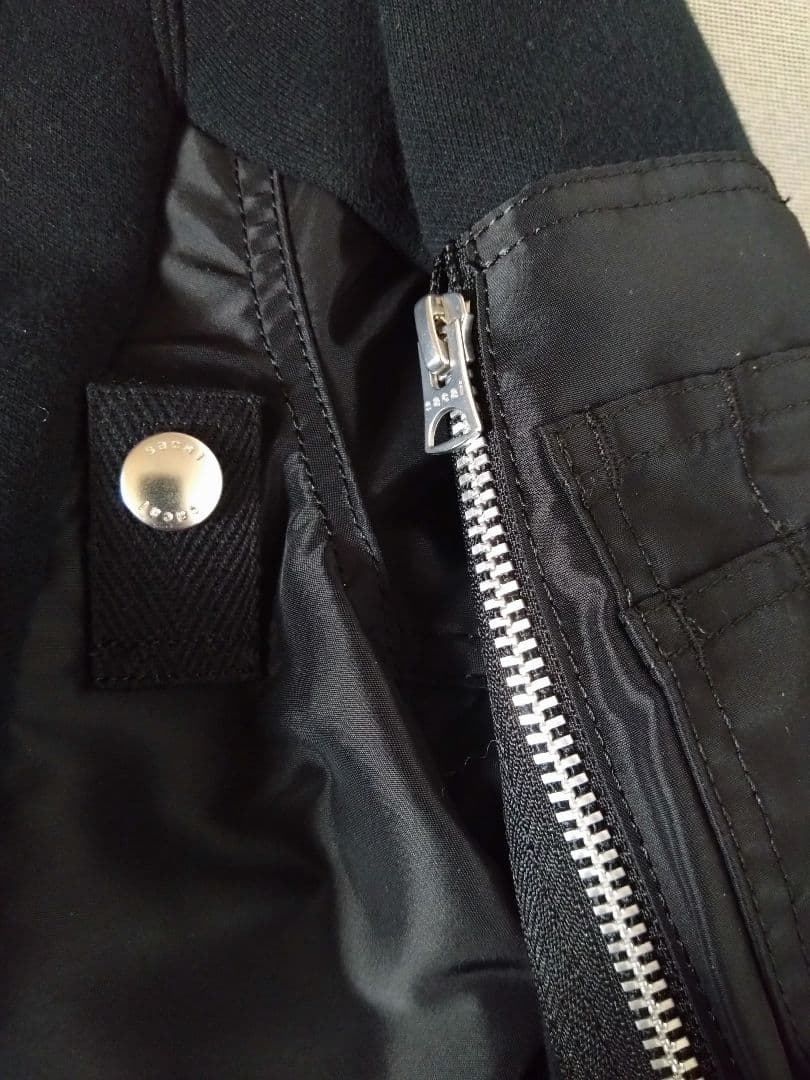 size３　sacai 25aw購入　スポンジスウェット　ブラック