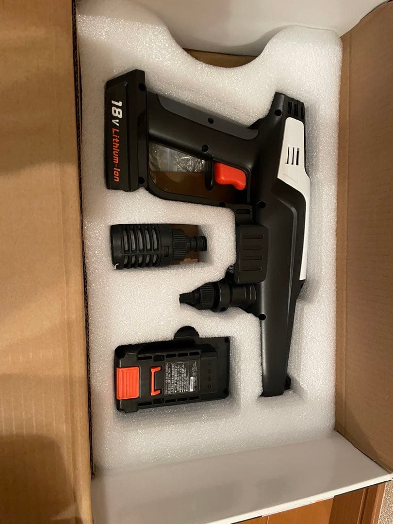 使用時間30分　アイリスオーヤマ　コードレス高圧洗浄機　JHW-201