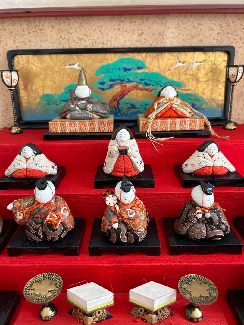 豆雛　雛人形　ガラスケースはおまけです