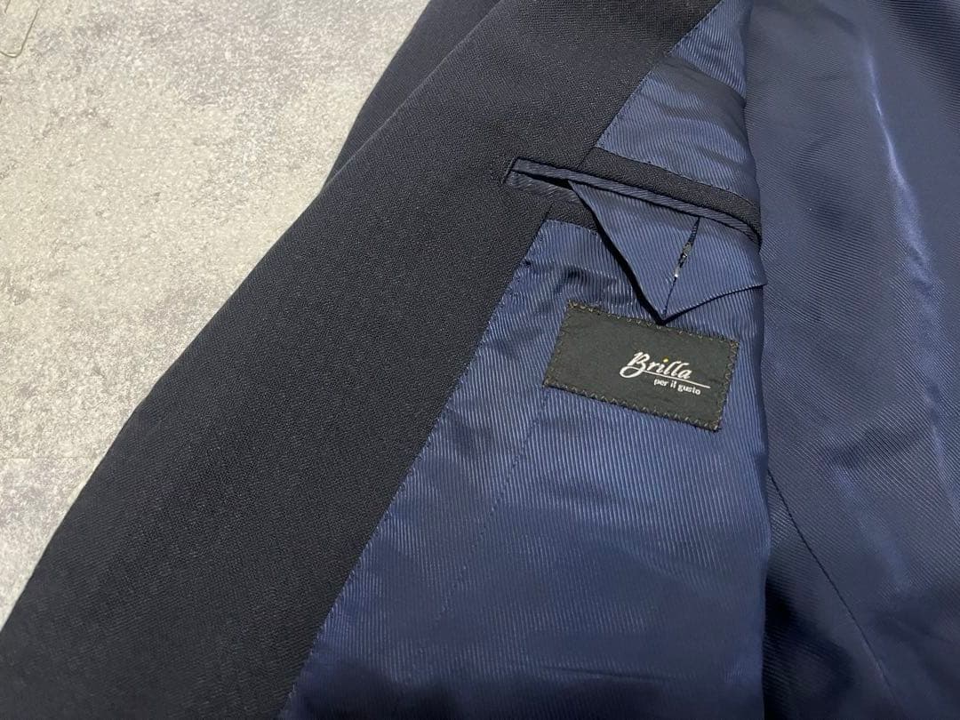 sora@断捨離中ビームス 最高級 ブリッラ メンズスーツ ダークネイビー