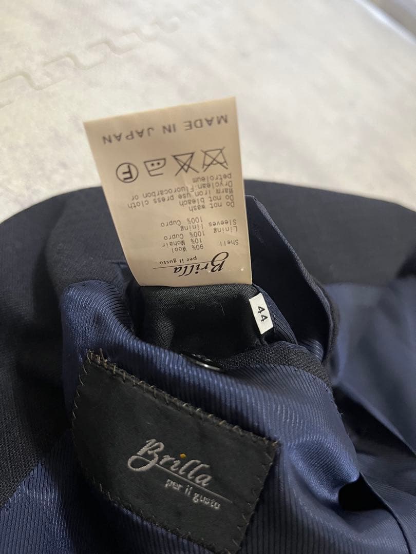 sora@断捨離中ビームス 最高級 ブリッラ メンズスーツ ダークネイビー