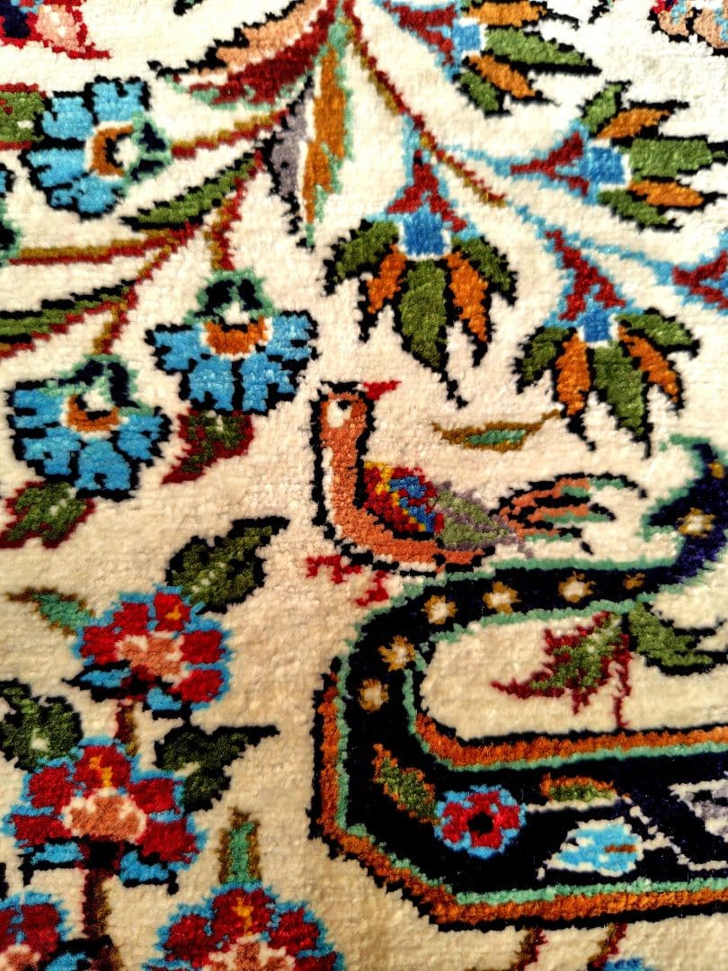 【レッドダイヤモンド】手織りペルシャ絨毯　ヴィンテージシルク　未使用超極美品