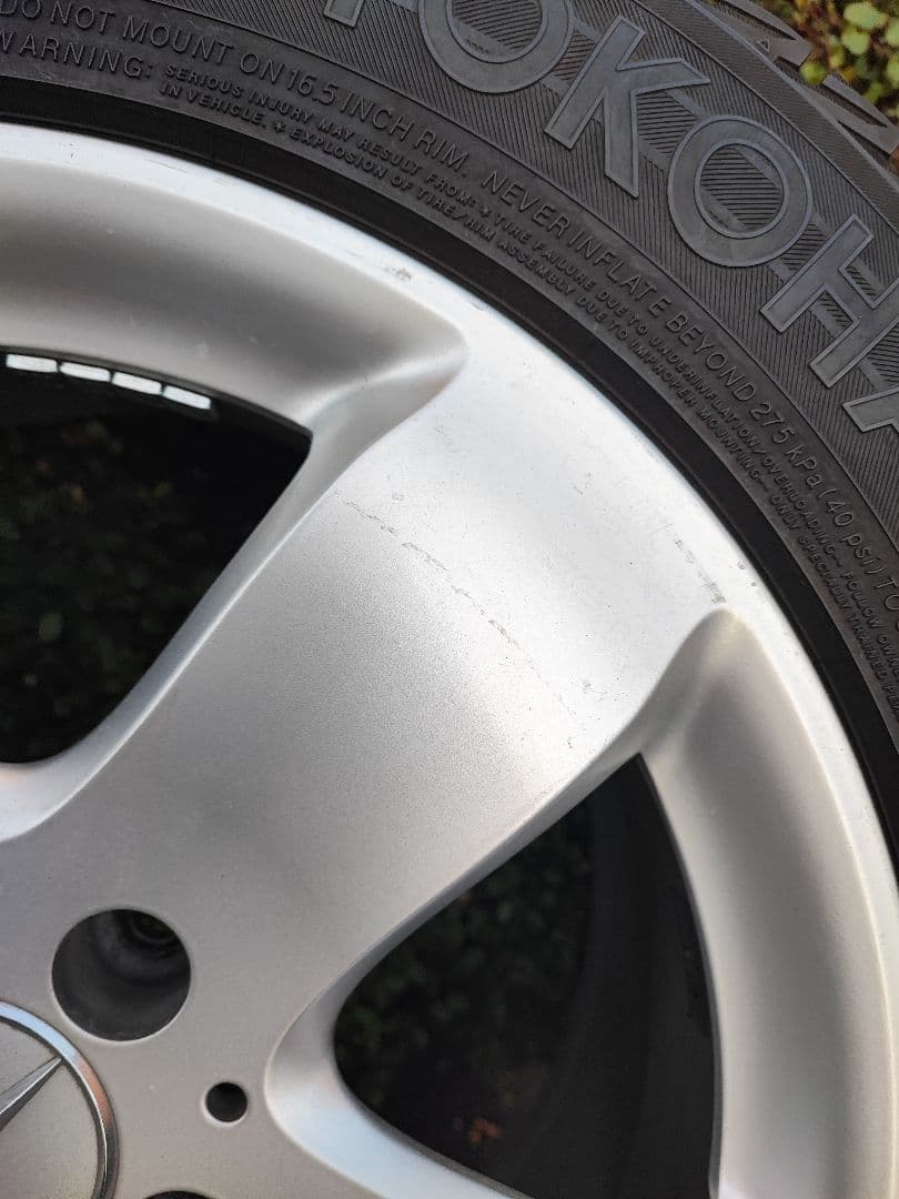 スタッドレスタイヤ　225/55R16　ベンツ純正　ホイールセット