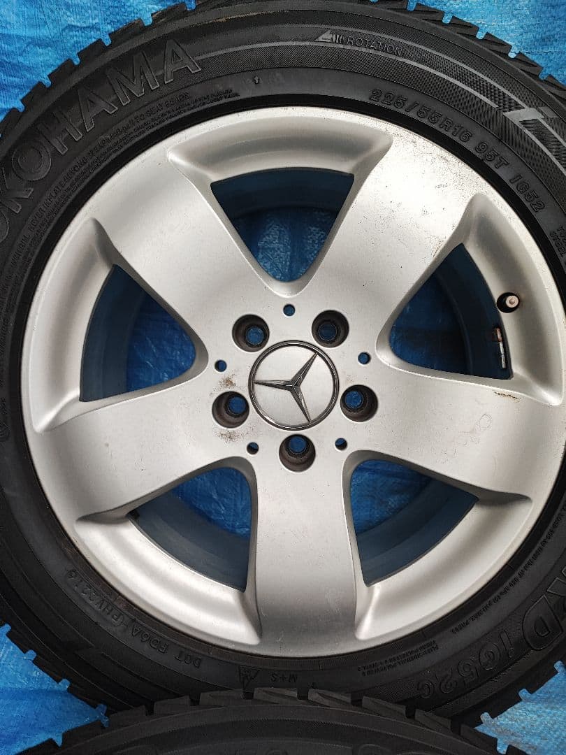 スタッドレスタイヤ　225/55R16　ベンツ純正　ホイールセット