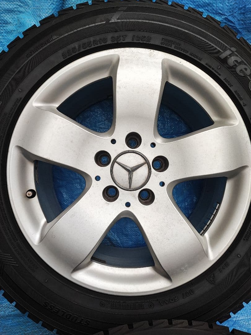 スタッドレスタイヤ　225/55R16　ベンツ純正　ホイールセット