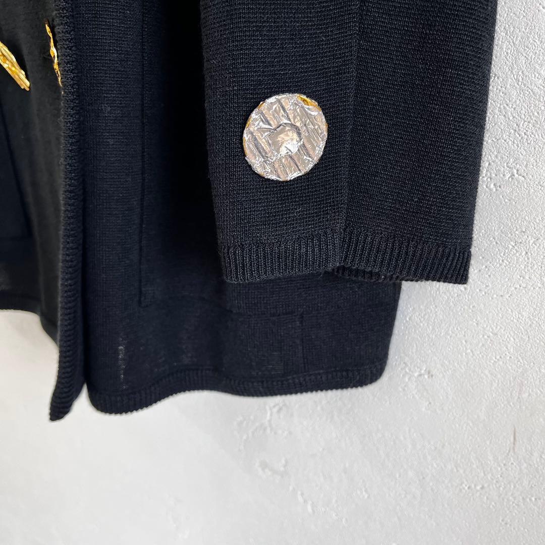 YVES SAINTLAURENT イヴサンローラン極美品　ニット紺ブレ金ボタン