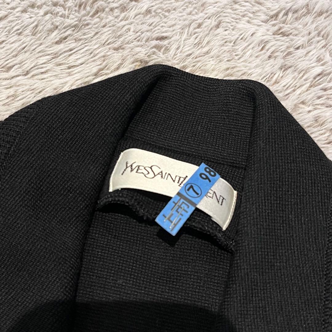 YVES SAINTLAURENT イヴサンローラン極美品　ニット紺ブレ金ボタン