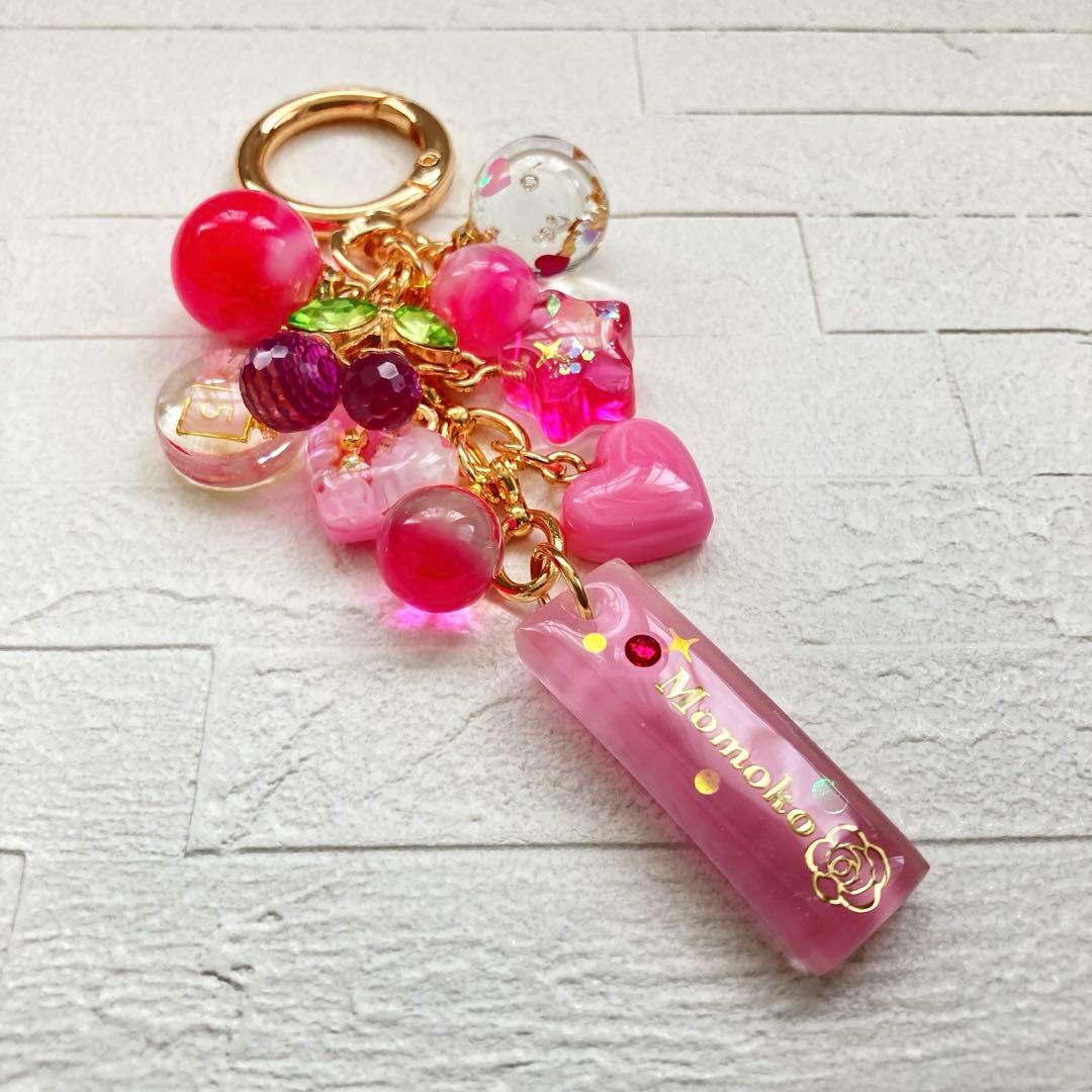 メロちゃんページ　名入れチャーム　レジンキーホルダー 5点