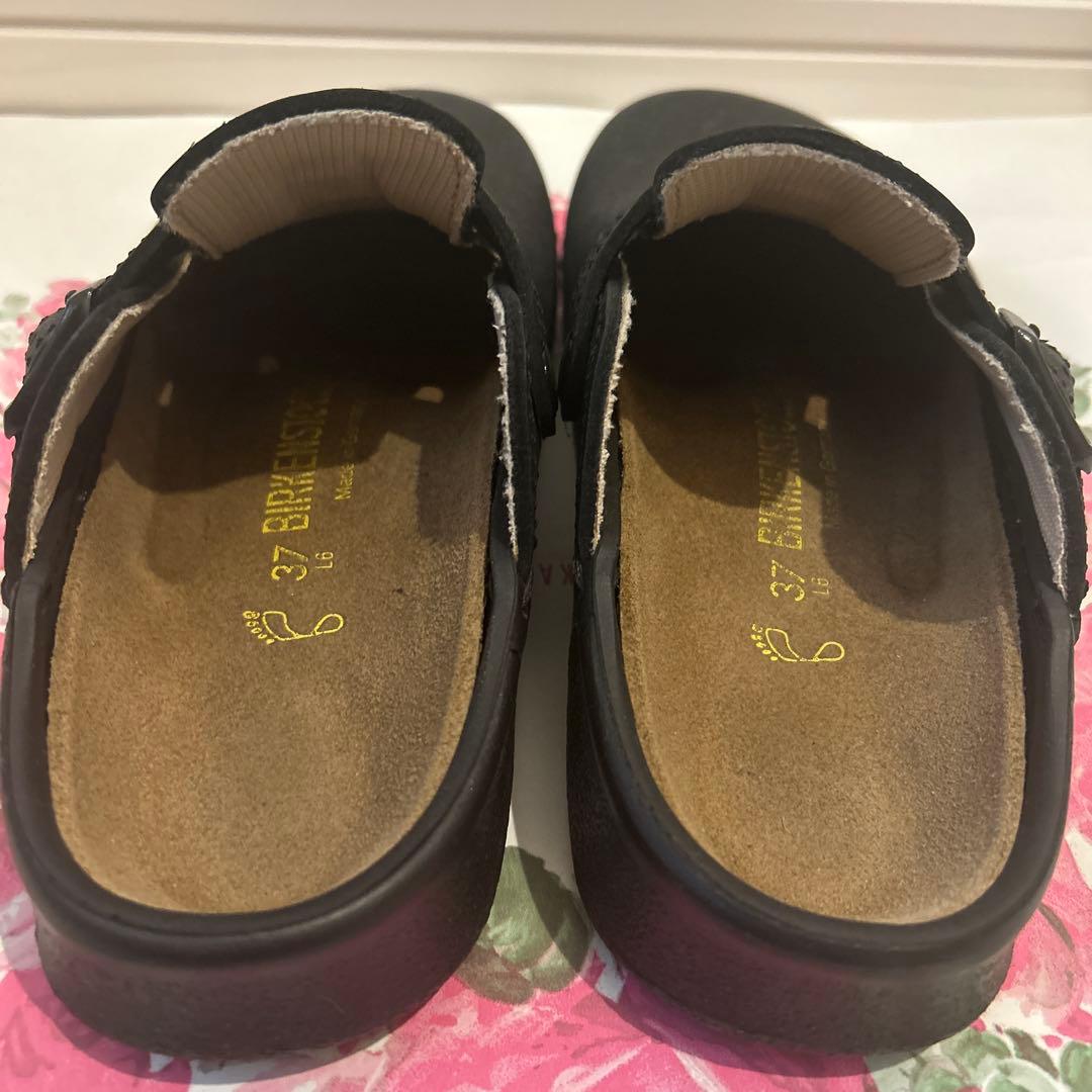 美品ビリケンシュトック　ボストン　24cm サイズ37 ブラック　サボ　スリッパ