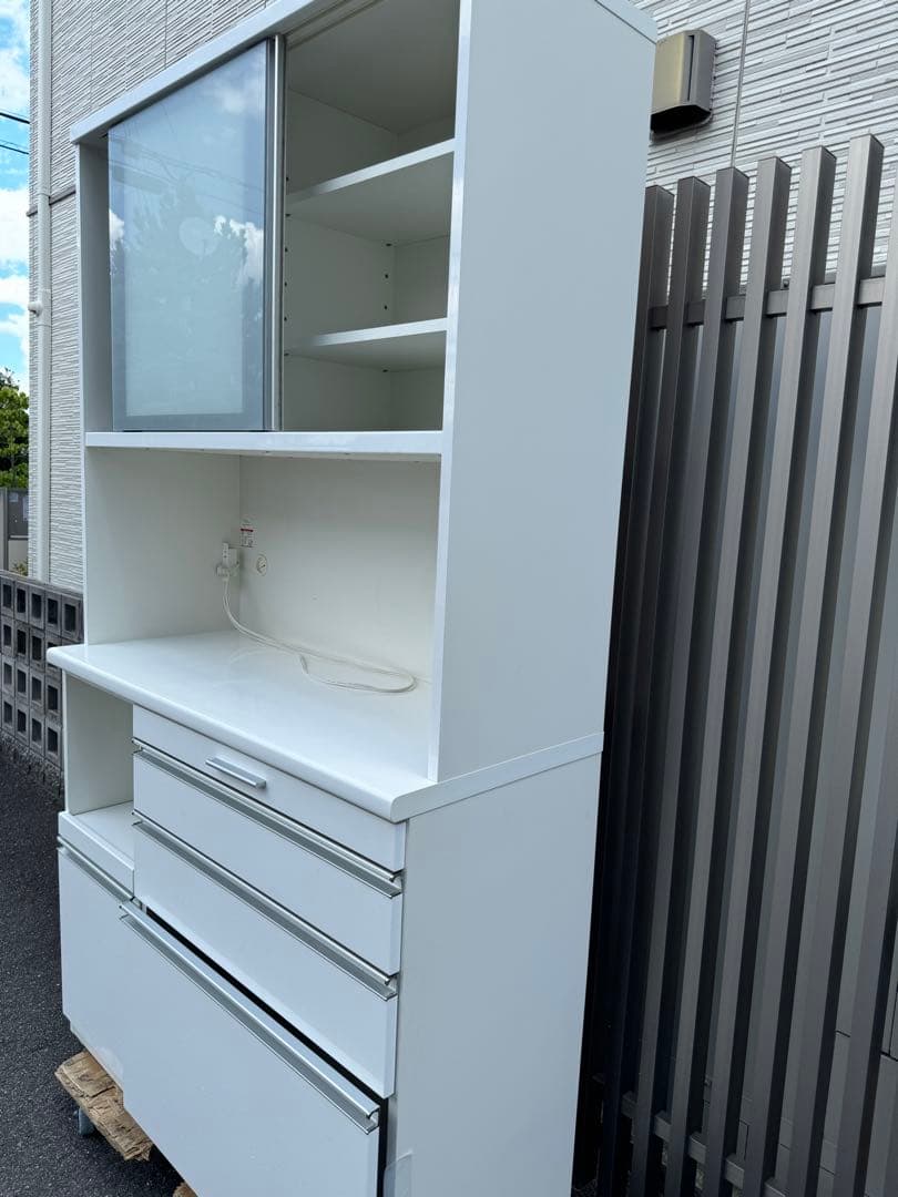 奈良発 120ハイタイプ 松田家具 / 大川 キッチン レンジボード 食器棚