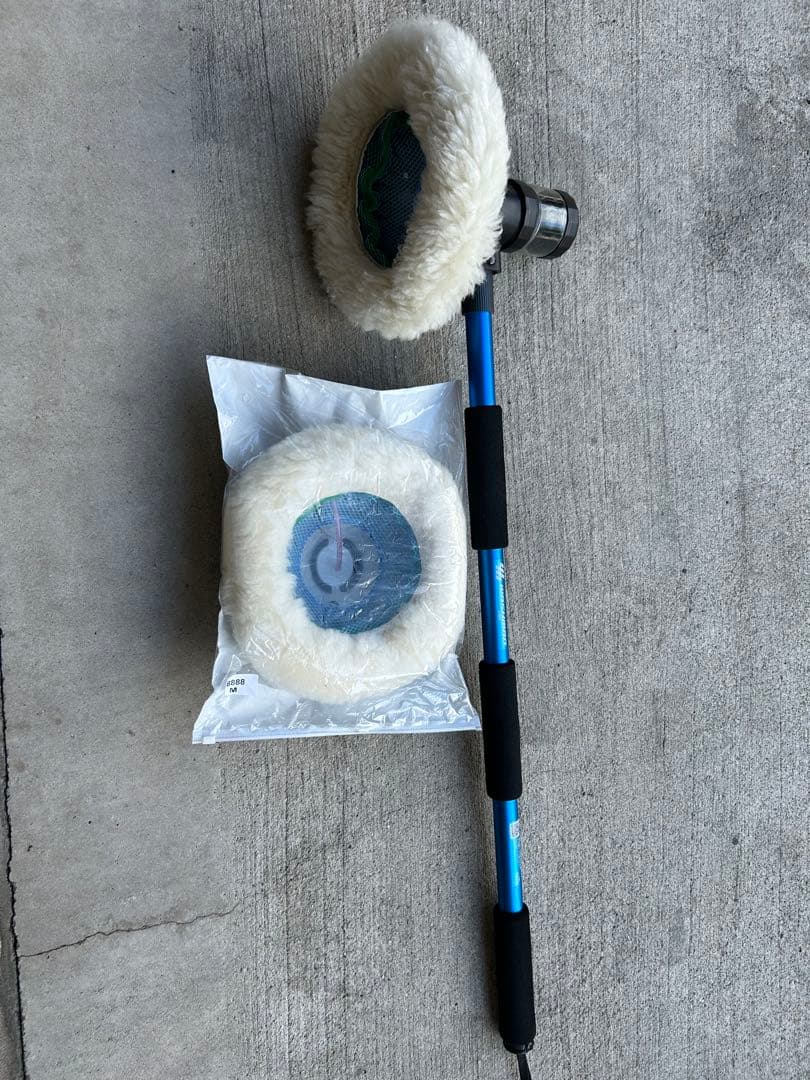 ウォッシュマン　ザモップ　天然羊毛で優しく楽に洗車　未使用の予備モップ付き