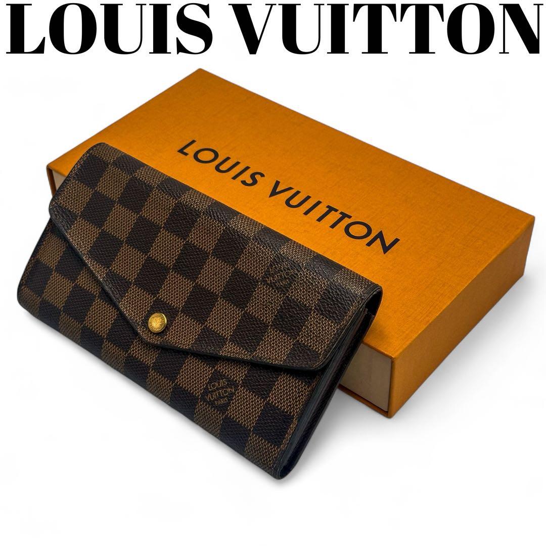【極美品】ルイヴィトン 新型ポルトフォイユ サラ ダミエエベヌ 2つ折り長財布