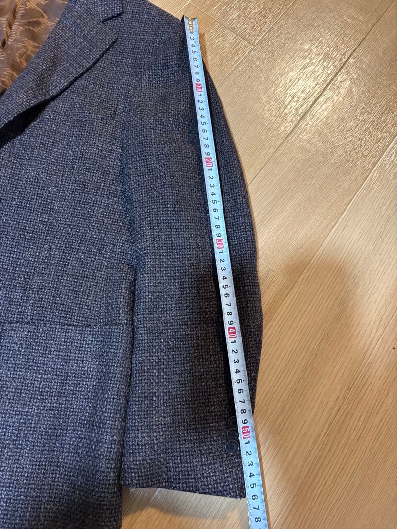 未使用に近い　ビームスF ウールツイード　ジャケット　ブラウン　44r