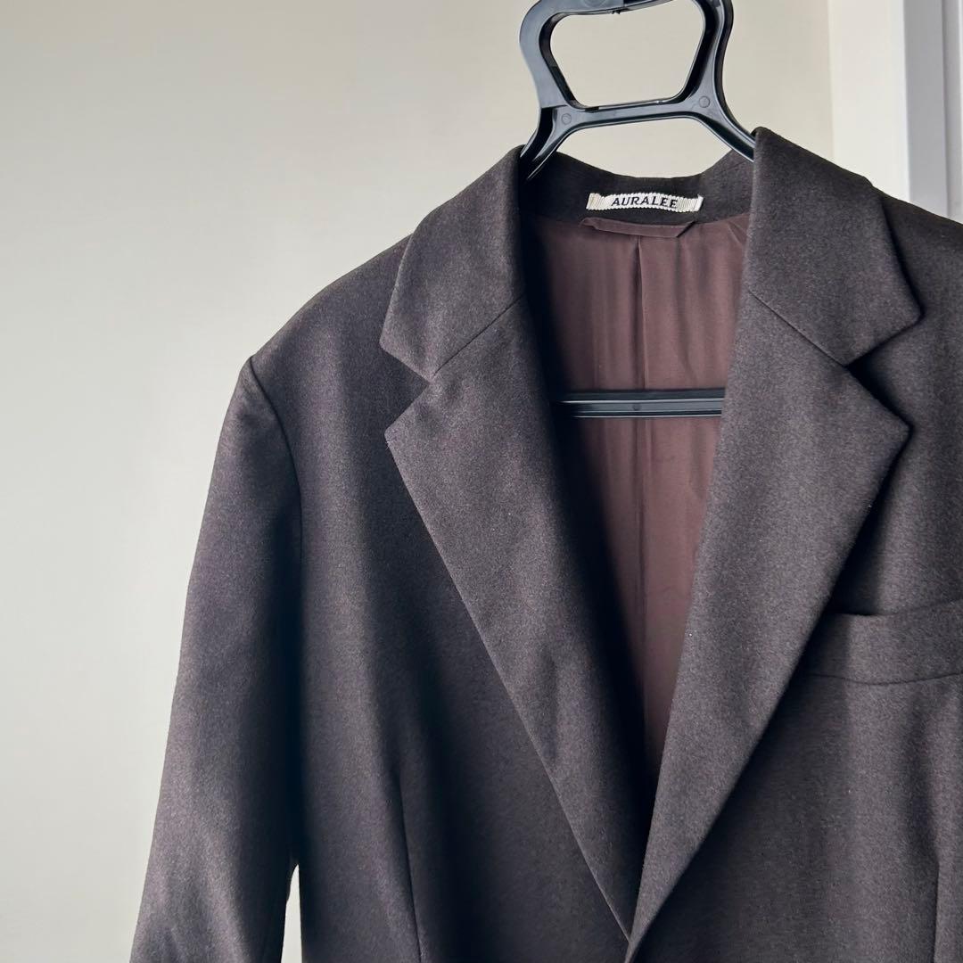 ジャケット・アウター AURALEE WOOL FULLING FLANNEL JACKET 0