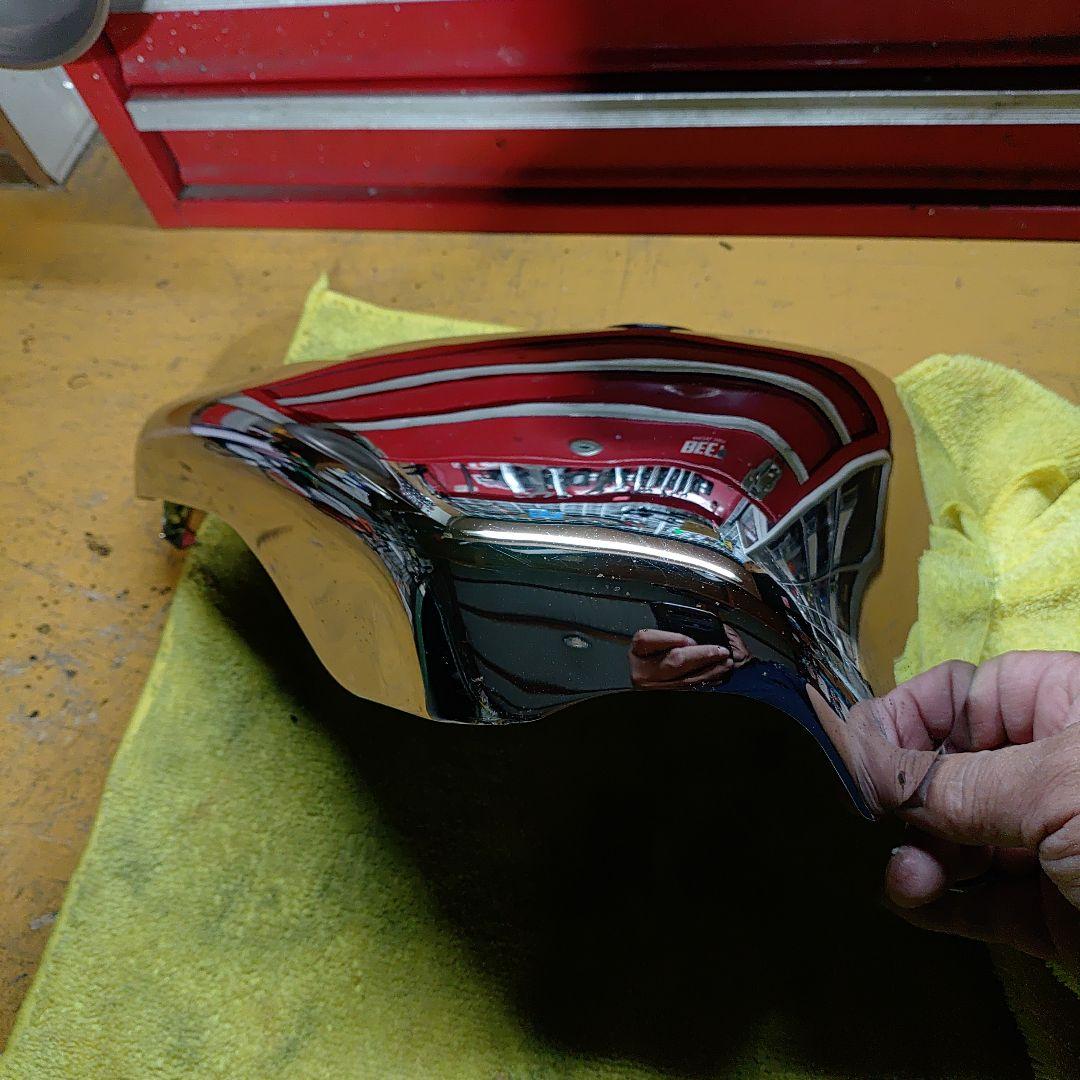 ハーレーダビットソンスポーツスターメッキオイルタンクカバー