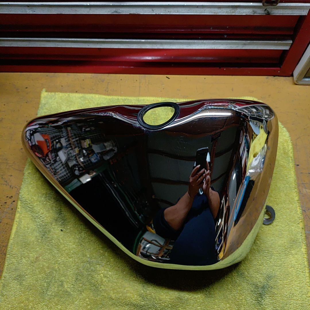 ハーレーダビットソンスポーツスターメッキオイルタンクカバー