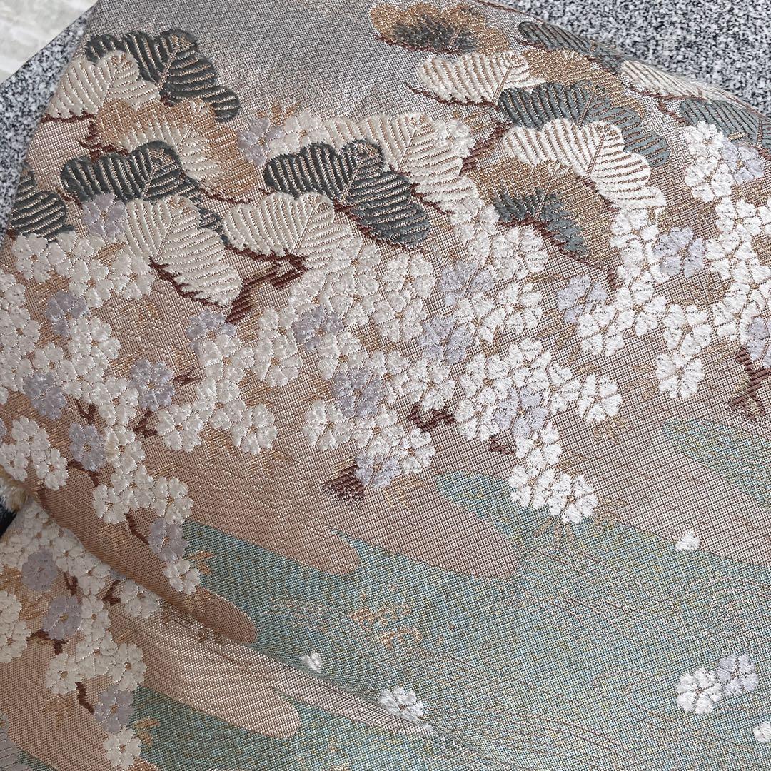 訪問着　フルセット　叩き染　宝尽くし　青海波　手刺繍　落款　健勝苑ガード　H5