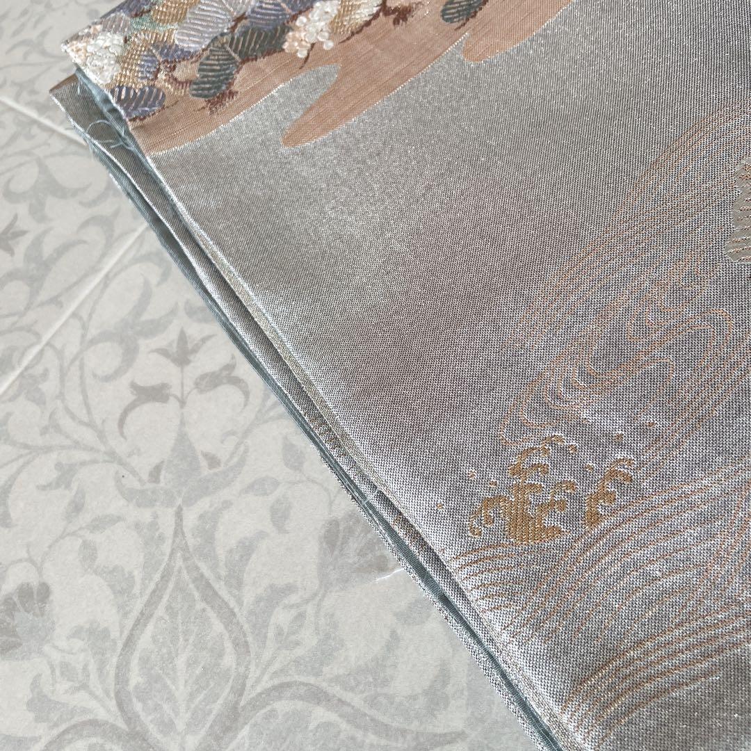 訪問着　フルセット　叩き染　宝尽くし　青海波　手刺繍　落款　健勝苑ガード　H5