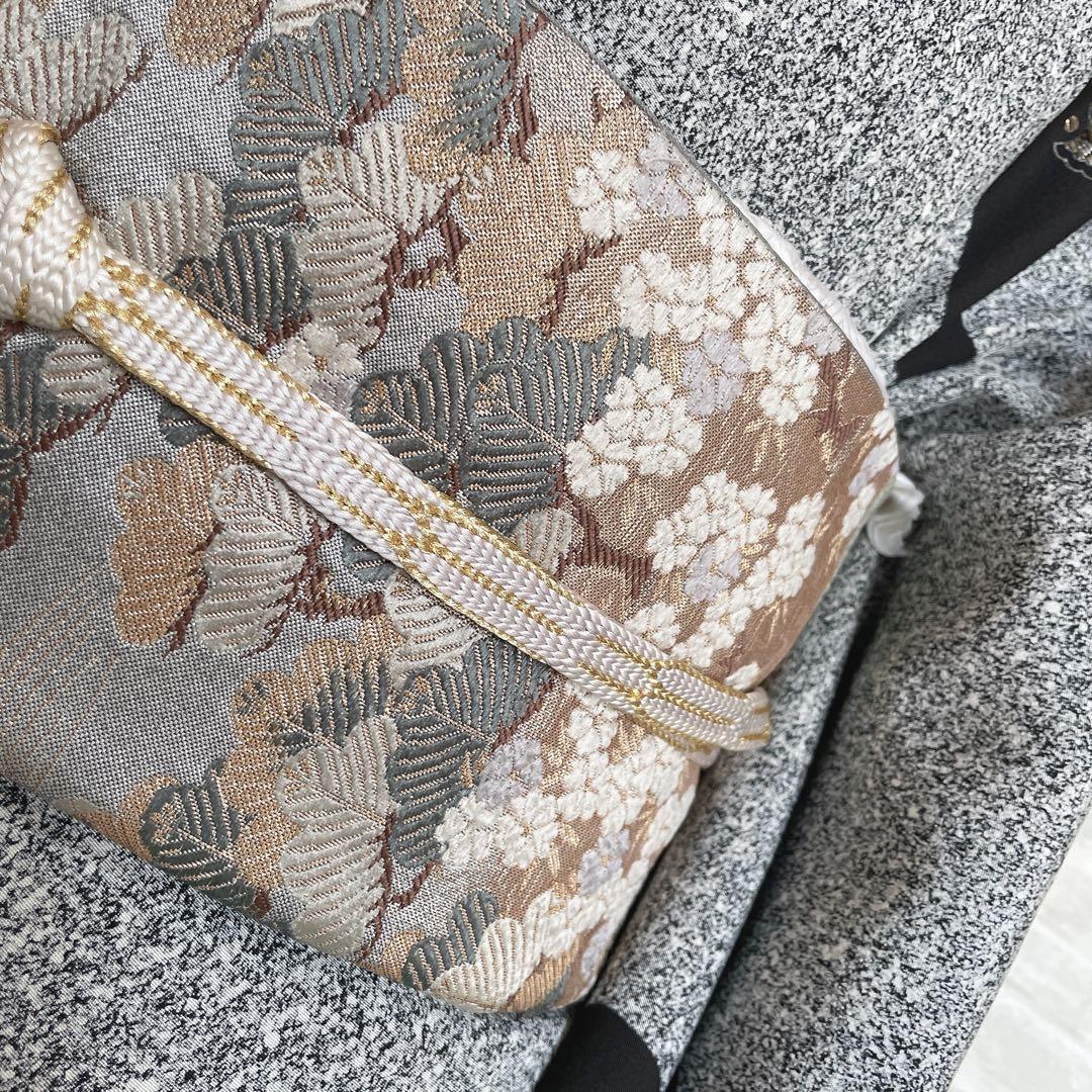 訪問着　フルセット　叩き染　宝尽くし　青海波　手刺繍　落款　健勝苑ガード　H5