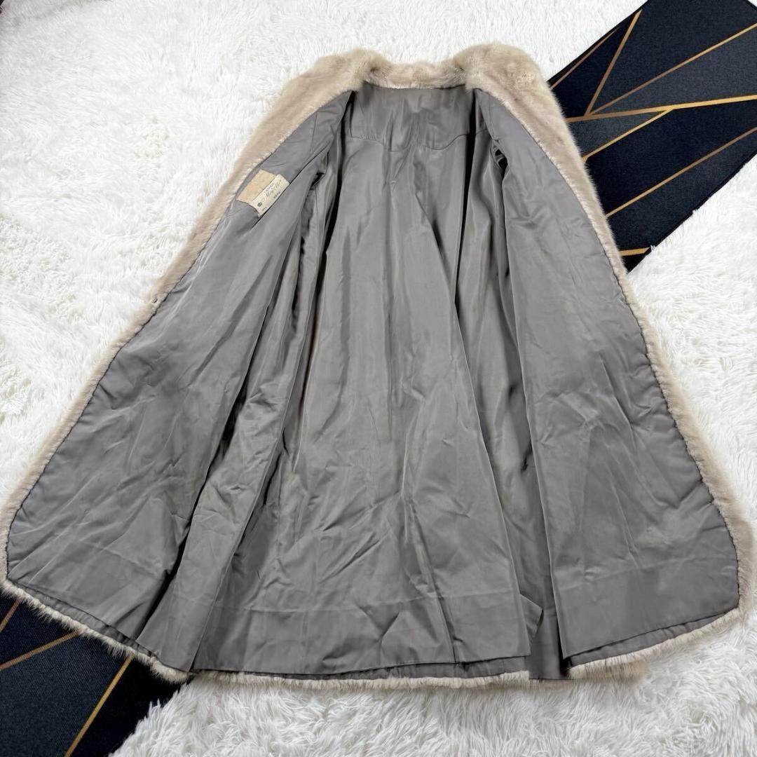 裾周り205㎝ 総丈120㎝ ミンク コート カナダ産 XL相当 AA168