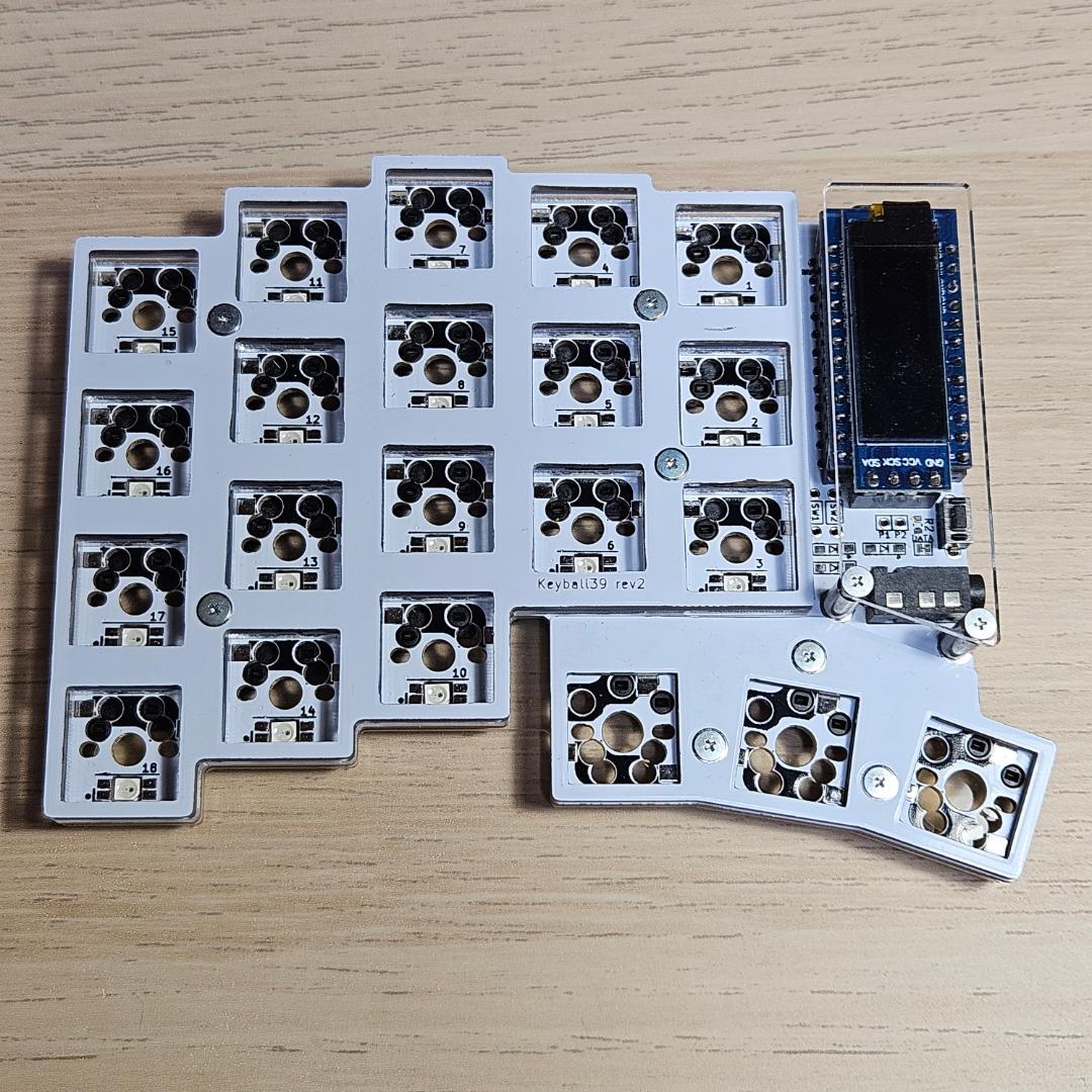 Keyball39 組み立て済み 完成品 ホワイト