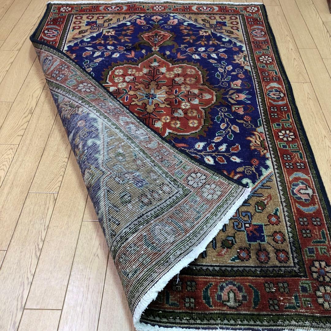ペルシャ絨毯 ヴィンテージラグ 147×97cm 手織り オールドpersia