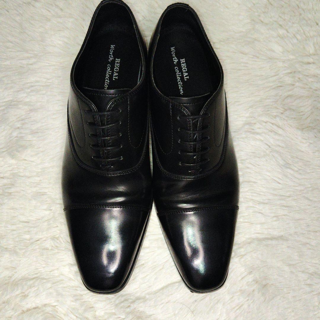 【美品】REGAL　ストレートチップ　冠婚葬祭　黒　V234　25.5