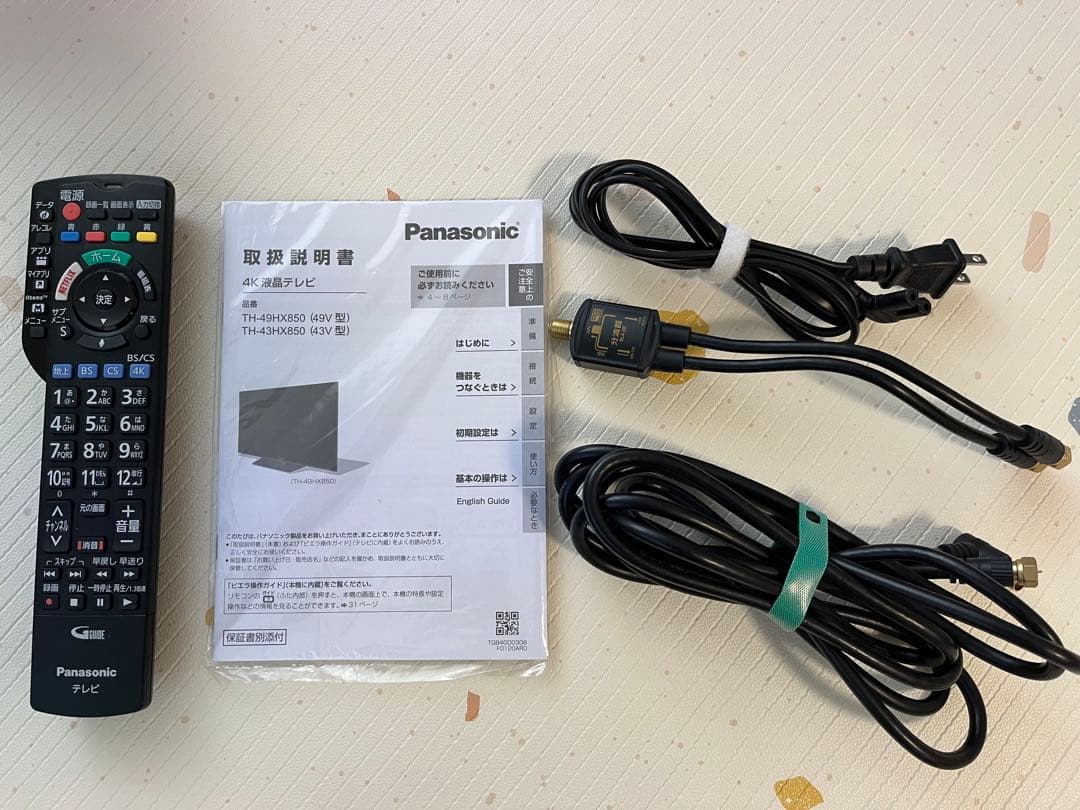 Panasonic 49型4K液晶テレビ　TH-49HX850