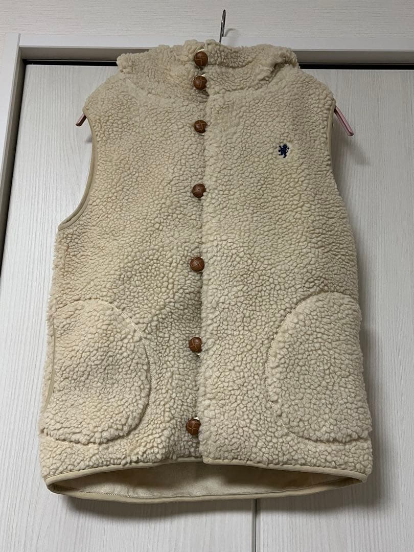 ニコアンドgymphlex ジムフレックス　パーカーボアベスト　ベージュ