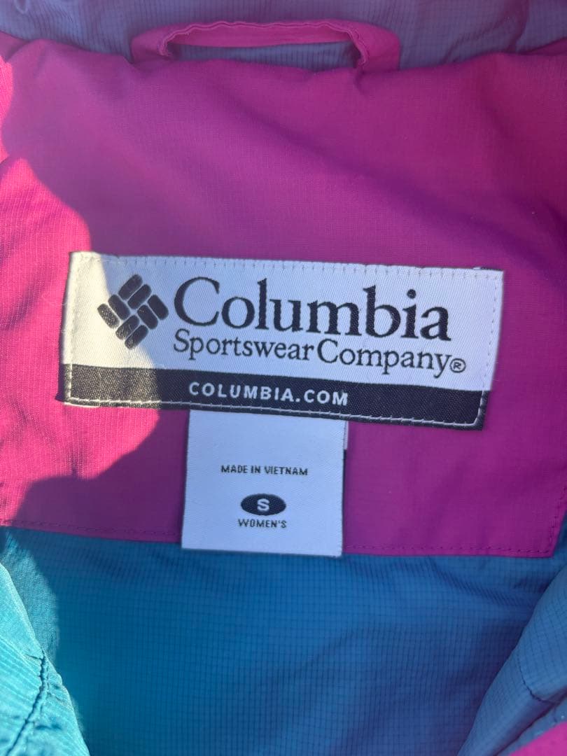 Columbia hooded puffer jacket ピンク パープル