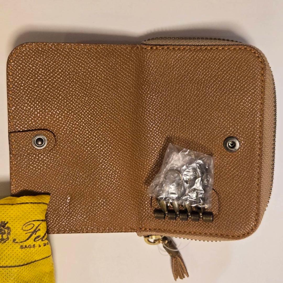 【未使用】Felisi フェリージ キー&ケース978/EN コニャック