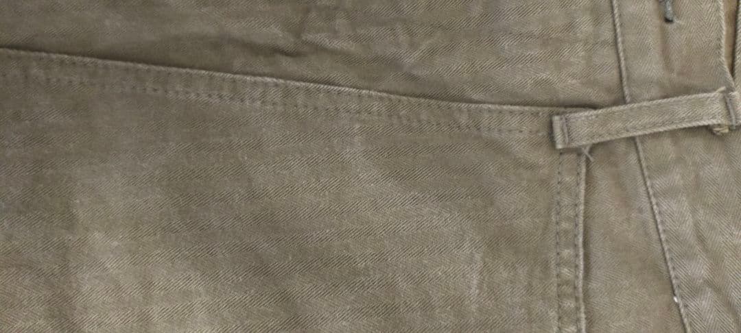 クッシュマン　ヘリンボーンベイカーパンツ　サイズ36✕34　オリーブ